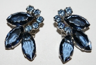 Posh Vintage Costume Jewelry:  Vintage Unsigned Rhinestone & Crystal Earrings