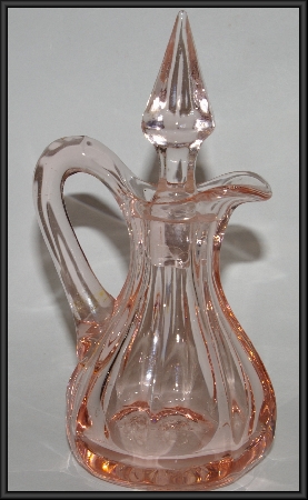 Pink Vintage Glassware:  Vintage & Antique Pink Cruets , Compotes & Syrup Jugs