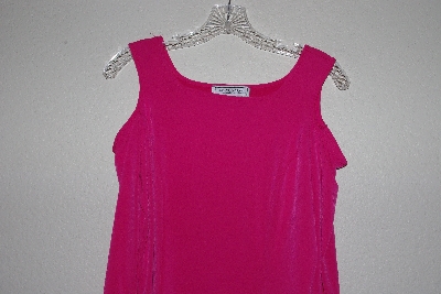 +MBAMG #79-037  "George Simoton Hot Pink Open Shouldered Knit Top"