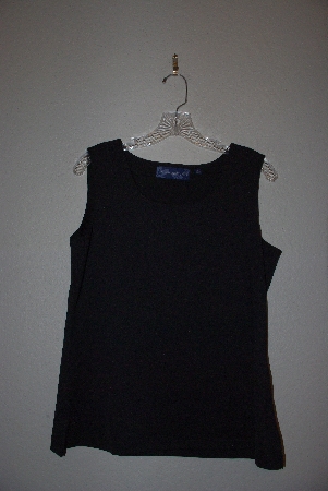 +MBAMG #79-082  "Susan Graver Black Burnout Shirt With Butterknit Tank"