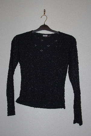 +MBAMG #79-194  "One Clothing Black Stretch Eyelet Top"