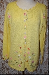 MBA #7989   "StoryBook Knits Limited Edition Bright Yellow Floral Sweater