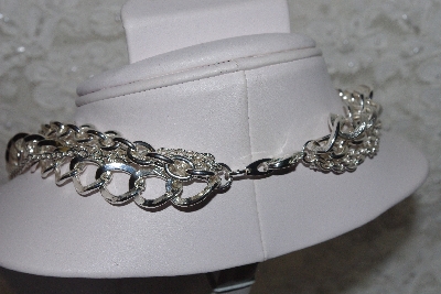 +MBAMG #11-769  "Silvertone 4 Strand Necklace"