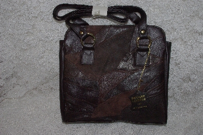 +MBAMG #11-   " 1980's Trebbianno Patchwork Leather Shopper bag"