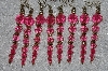 +MBAMG #11-1146  " Set Of 8 Pink Icicle Ornaments"
