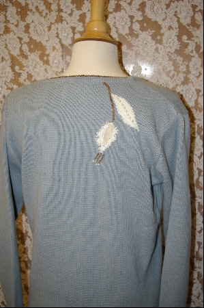 +MBA #7968  "StoryBook Knits Limited Edition Grey Floral Sweater