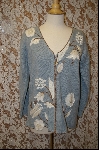 +MBA #7968  "StoryBook Knits Limited Edition Grey Floral Sweater