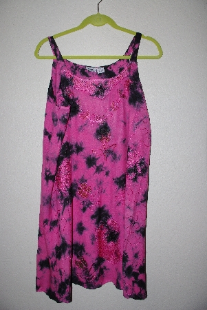 +MBAMG #12-020  "Kaa Ku Embroidered Pink & Black Summer Dress"