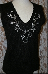 +MBA #7947  "StoryBook Knits Black Embroidered Tank