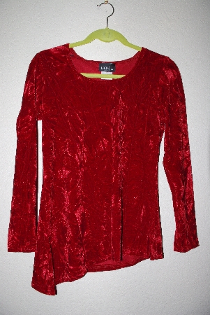 +MBAMG #12-057  "Libra Fancy Red Crushed Velvet Top"