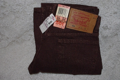 +MBAMG #11-1143  "Size 30x32 "Levi's Brown 501 Jeans" "Irregular"
