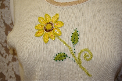 +MBA #7925  "StroyBook Knits Pale Yellow Daisy Tank
