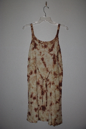 +MBAMG #76-032  "Kaa Ku  Yellow/Brown Embroidered Summer Dress"