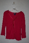 +MBAMG #76-039  "Florenza Red Stretch Ribbion Trim Top"