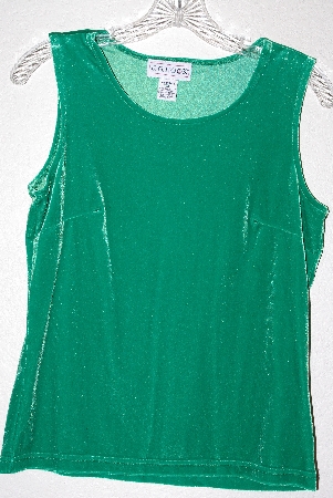 +MBAMG #76-034  "J.G. Hook Green Stretch Velvet Tank"