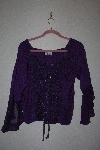 +MBAMG #76-002  "Encounter Fancy Embroidered Purple Top"