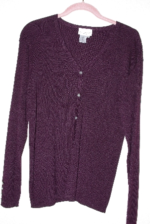 +MBAMG #76-014  "Coldwater Creek Purple Knit Cardigan"