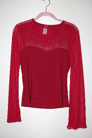 +MBAMG #76-027  "Check Fancy Red Stretch Top"
