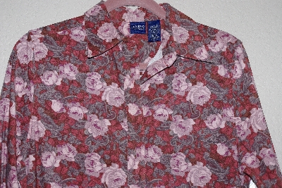 +MBAMG #76-020  "Basic Editions Fancy Floral Moleskin Shirt"