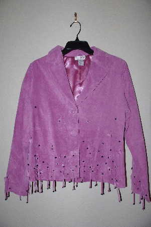 +MBAMG #76-031  "Victor Costa Fancy Pink Suede Embelished Jacket"