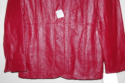 +MBAMG #76-064  "Pamela McCoy Red Lamb Leather Jacket"