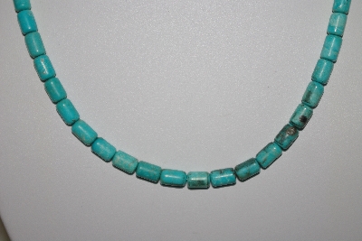 +MBATQ #1-1033  "18" Turquoise Bead Necklace"