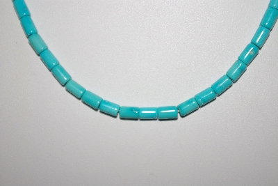 +MBATQ #1-1037  "Sky Blue Turquoise Bead Necklace"