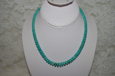 +MBATQ #1-1040  "Blue Turquoise Bead Necklace"