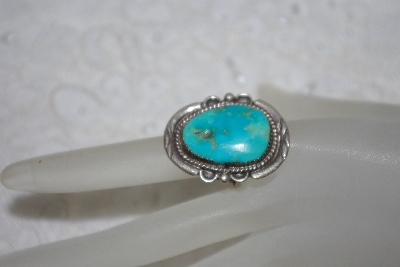 +MBATQ #1-1136  "Artist "TR"  Signed Blue Turquoise Ring"
