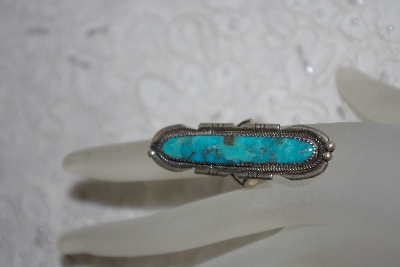 +MBATQ #1-1154  "Artist "AG"  Signed Blue Turquoise Ring"