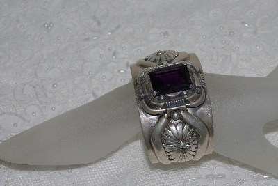 +MBATQ #1-1196  "Artist "ROBI KELLY" Signed Amethyst Cuff Bracelet"