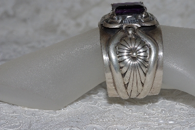 +MBATQ #1-1196  "Artist "ROBI KELLY" Signed Amethyst Cuff Bracelet"