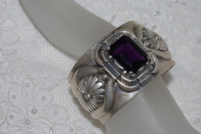 +MBATQ #1-1196  "Artist "ROBI KELLY" Signed Amethyst Cuff Bracelet"