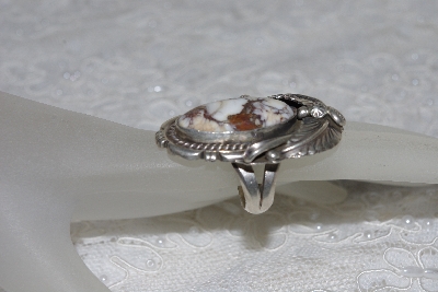 +MBATQ #1-1251  "Artist "Robert Kelly"  Signed Sterling Crazy Horse Ring"