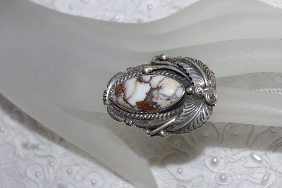 +MBATQ #1-1251  "Artist "Robert Kelly"  Signed Sterling Crazy Horse Ring"