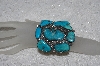 +MBATQ #2-047  "Beautiful 7 Stone Blue Turquoise Cuff Bracelet"