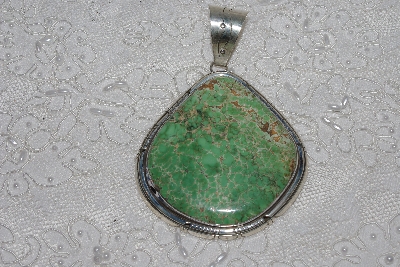 +MBATQ #2-053  "Large Beautiful Artist Signed Variscite Pendant"