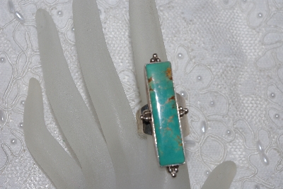 +MBATQ #2-188  "Artist "RPS" Signed Green Turquoise Ring"