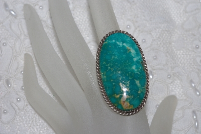 +MBATQ #2-184  "Artist Signed Green Turquoise Ring"