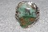 +MBATQ #2-155  "Beautiful Artist "Justin Morris" Signed Green Turquoise Cuff Bracelet"