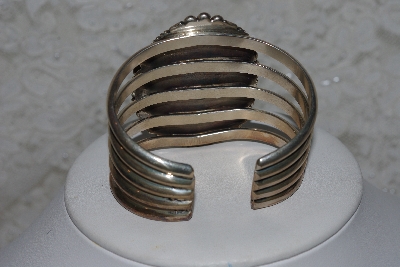 +MBATQ #3-038  "Large Fancy Artist Signed Azurite Cuff Bracelet"