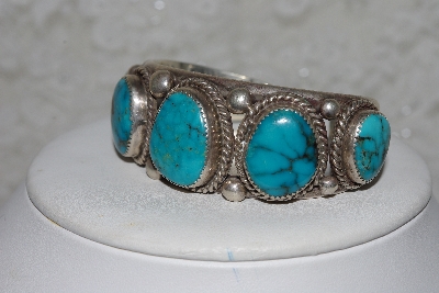 +MBATQ #3-061  "Fancy Blue Turquoise Cuff Bracelet"