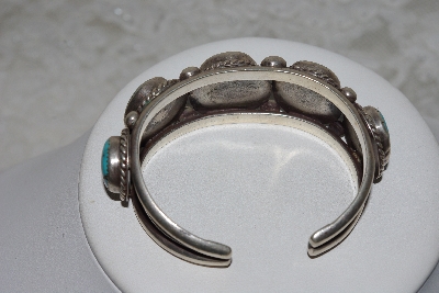 +MBATQ #3-061  "Fancy Blue Turquoise Cuff Bracelet"
