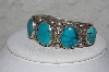 +MBATQ #3-061  "Fancy Blue Turquoise Cuff Bracelet"