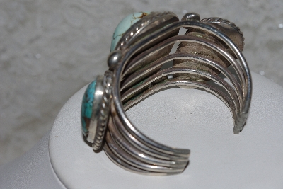 +MBATQ #3-059  "Vintage Blue Turquoise Cuff Bracelet"