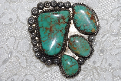 +MBATQ #3-135  "Fancy Green Turquoise Pendant"