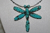 +MBATQ #3-111  "Beautiful Artist Signed Blue Turquoise Dragonfly Pin/Pendant"