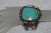 +MBATQ #3-205  "Fancy Blue/ Green Turquoise Cuff Bracelet"