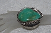 +MBATQ #3-193  "Fancy Artist Signed Green Turquoise Cuff Bracelet"