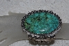 +MBATQ #3-176  "Large Artist "TN" Thomas Nez  Signed Fancy Green Turquoise Cuff Bracelet"